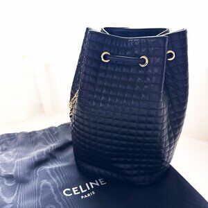 CELINE C-charm small backpack 188373 Bucket Quilted Backpack